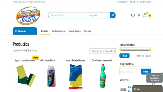 eCommerce Web DUOGEM | Desarrollado por Bilbao Labs